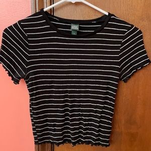 Striped Wild Fable Black And White Crop Top